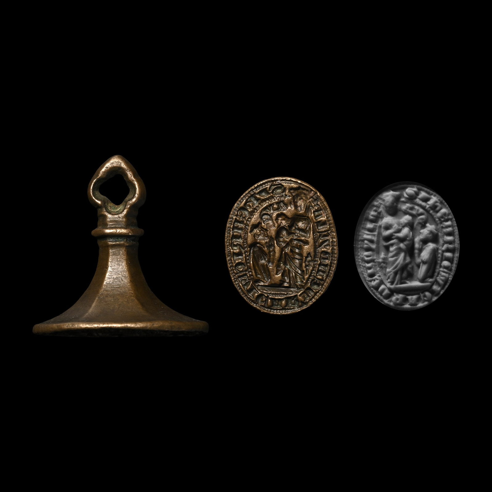 Medieval Bronze Ecclesiastical Chess Piece Type Seal Matrix for Henry Vicar of Noycln (1 of 1)