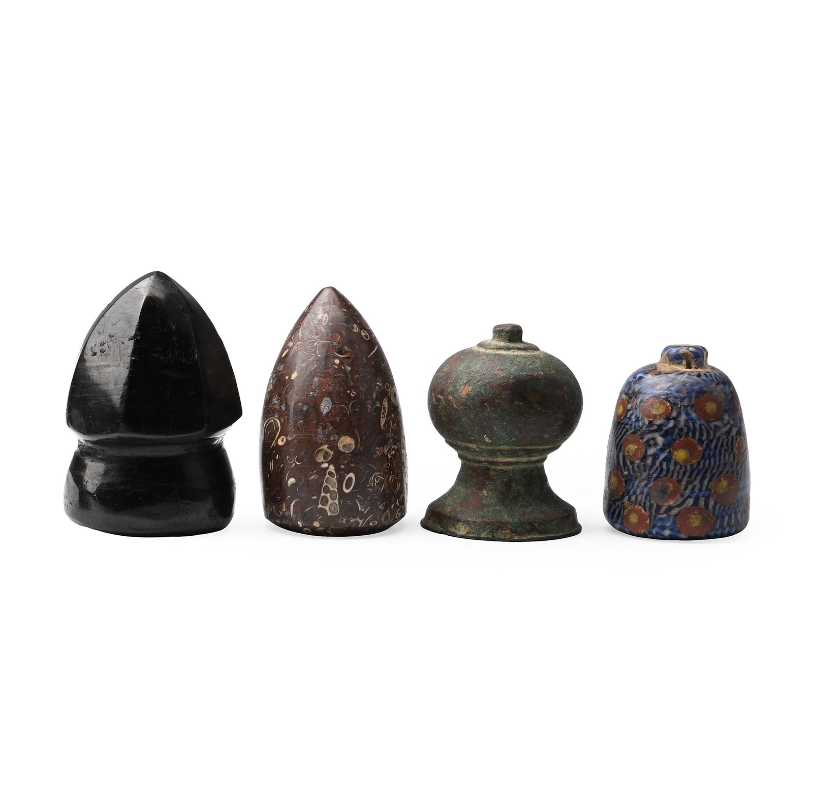 Western Asiatic Style Stone, Glass, and Bronze Gaming Piece Group (1 of 1)