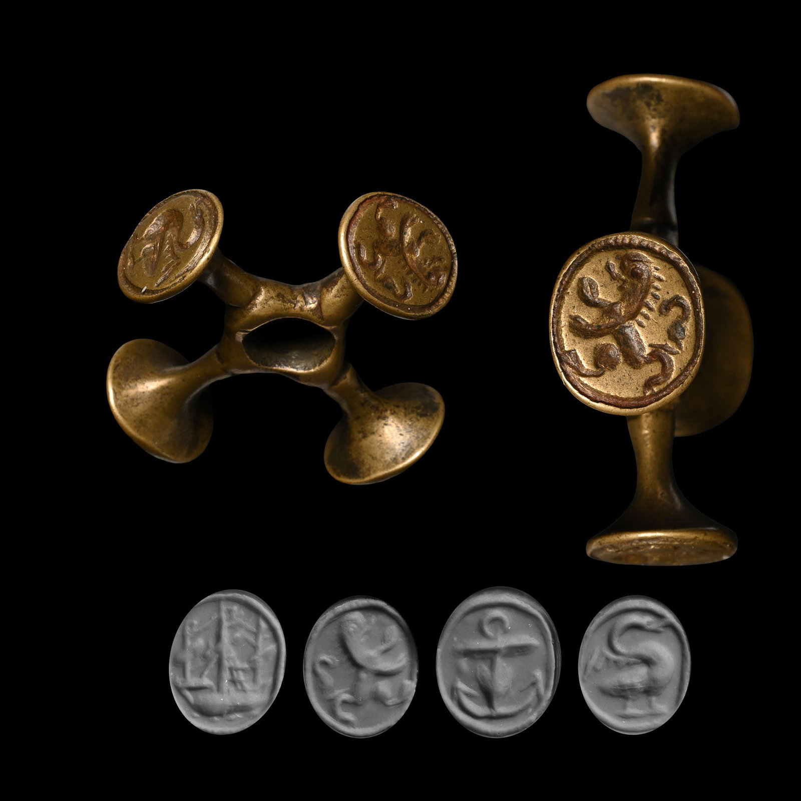 Late Tudor Bronze Four-Way Seal Matrix (1 of 1)