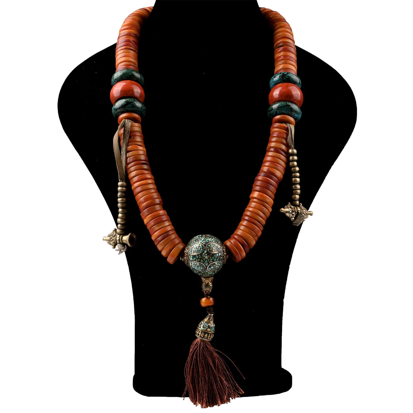 Hymalayan Prayer Glass Bead Necklace (1 of 1)