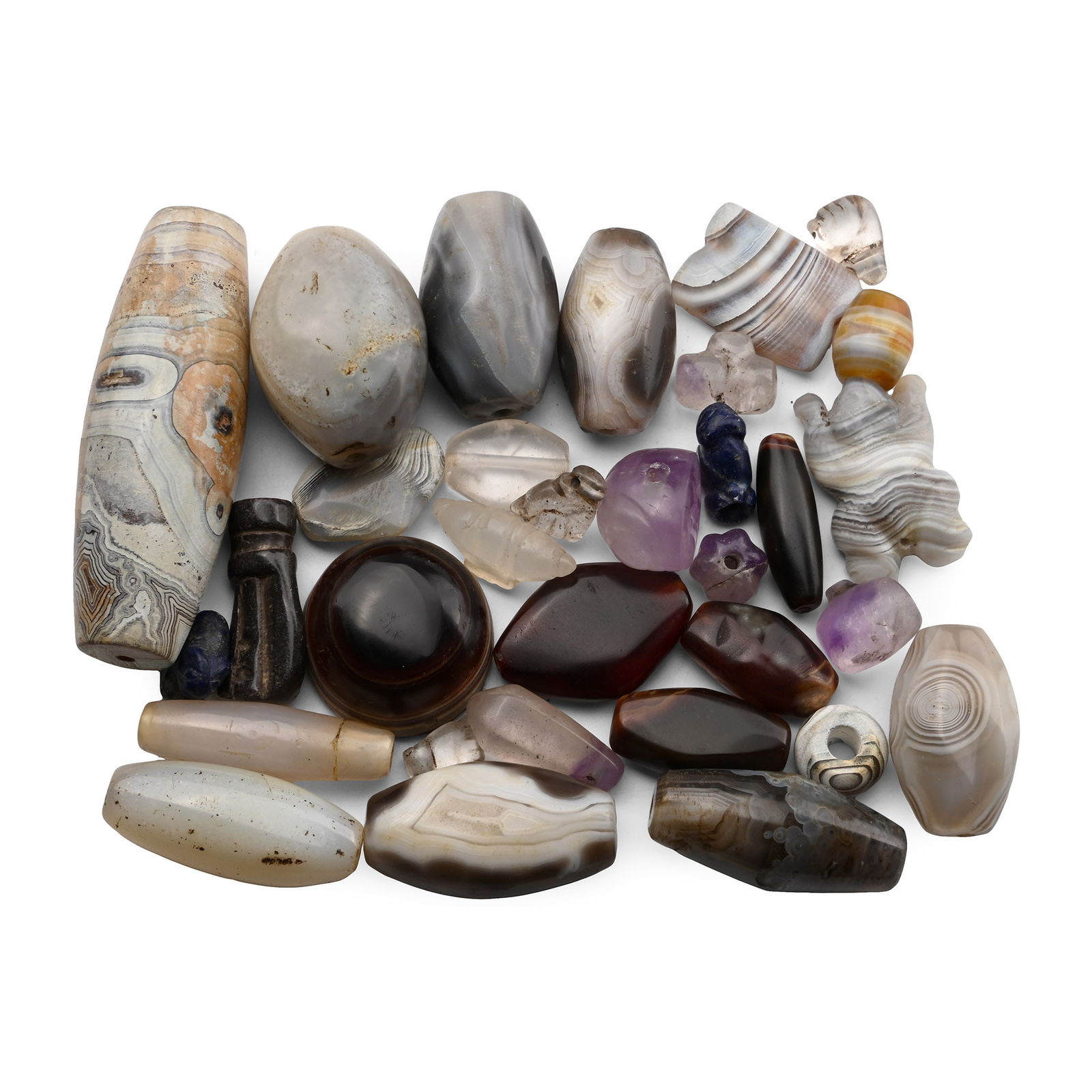 Banded Agate Bead and Amulet Collection (1 of 1)