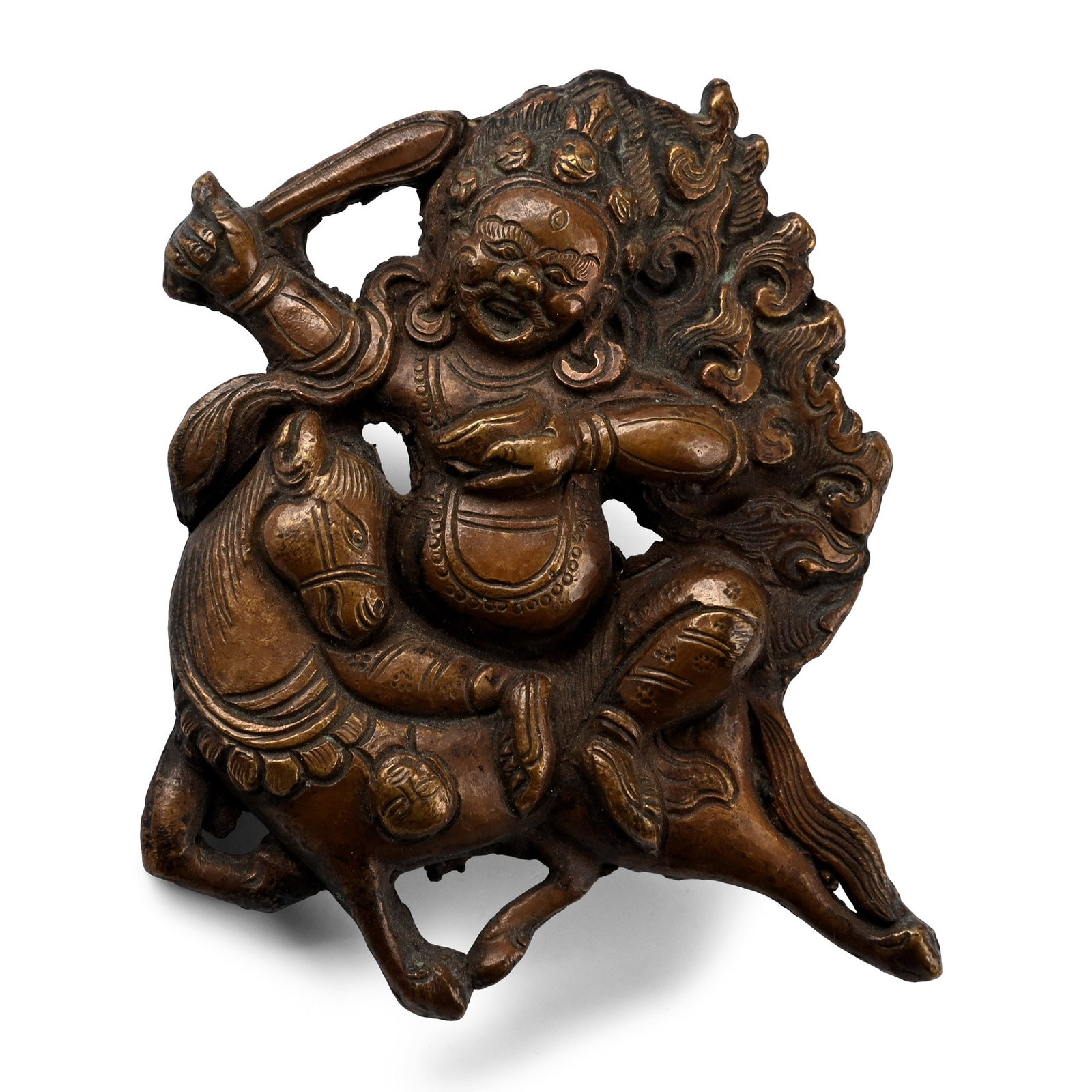 Indian Bronze Plaque with Riding Deity (1 of 1)