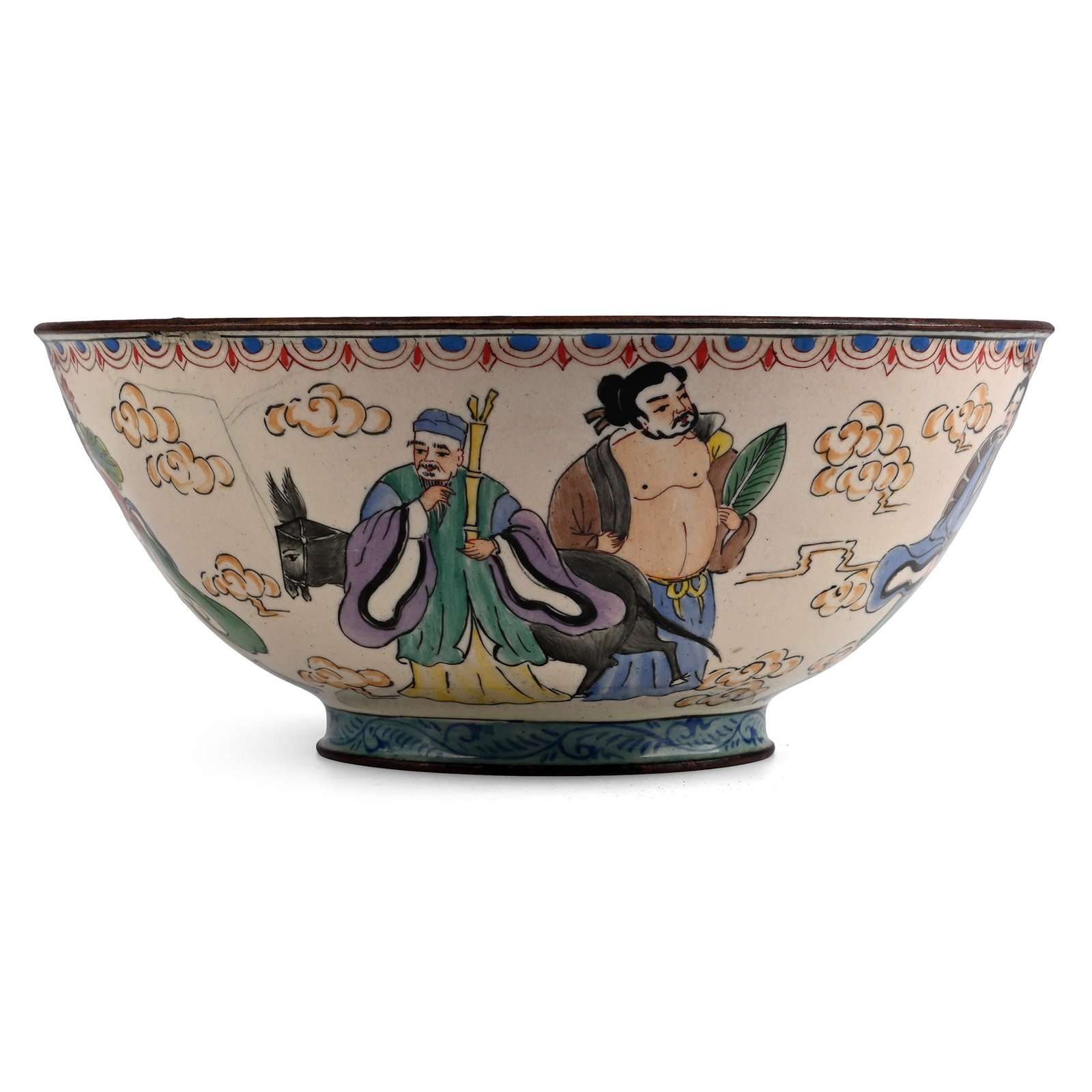 Chinese Enamelled Copper Bowl (1 of 1)