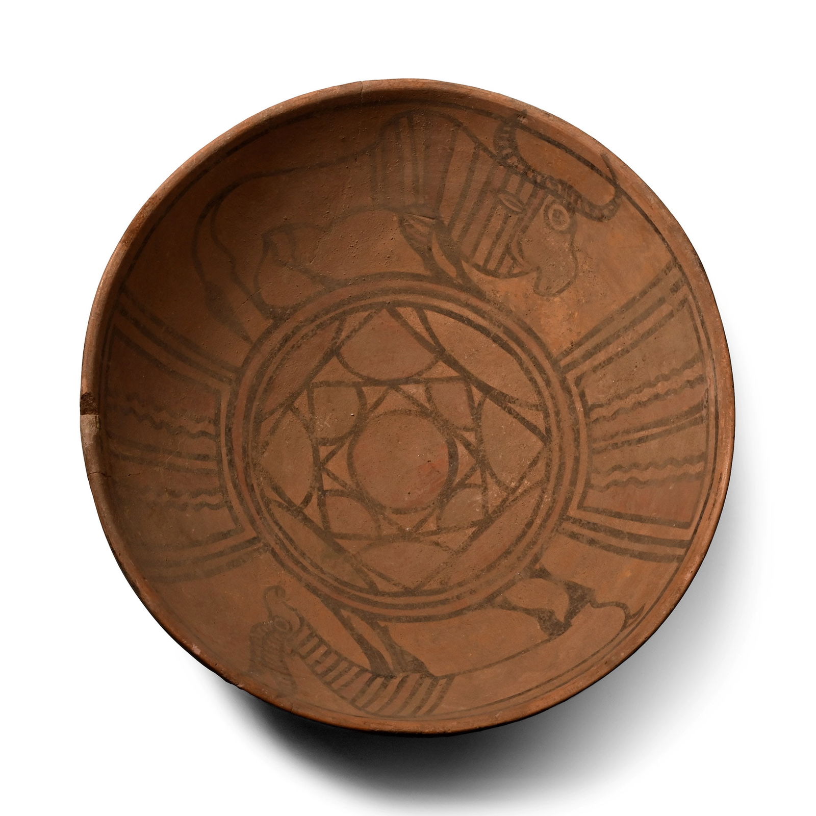 Large Indus Valley Mehrgarh Terracotta Bowl with Zebu and Gazelle (1 of 1)