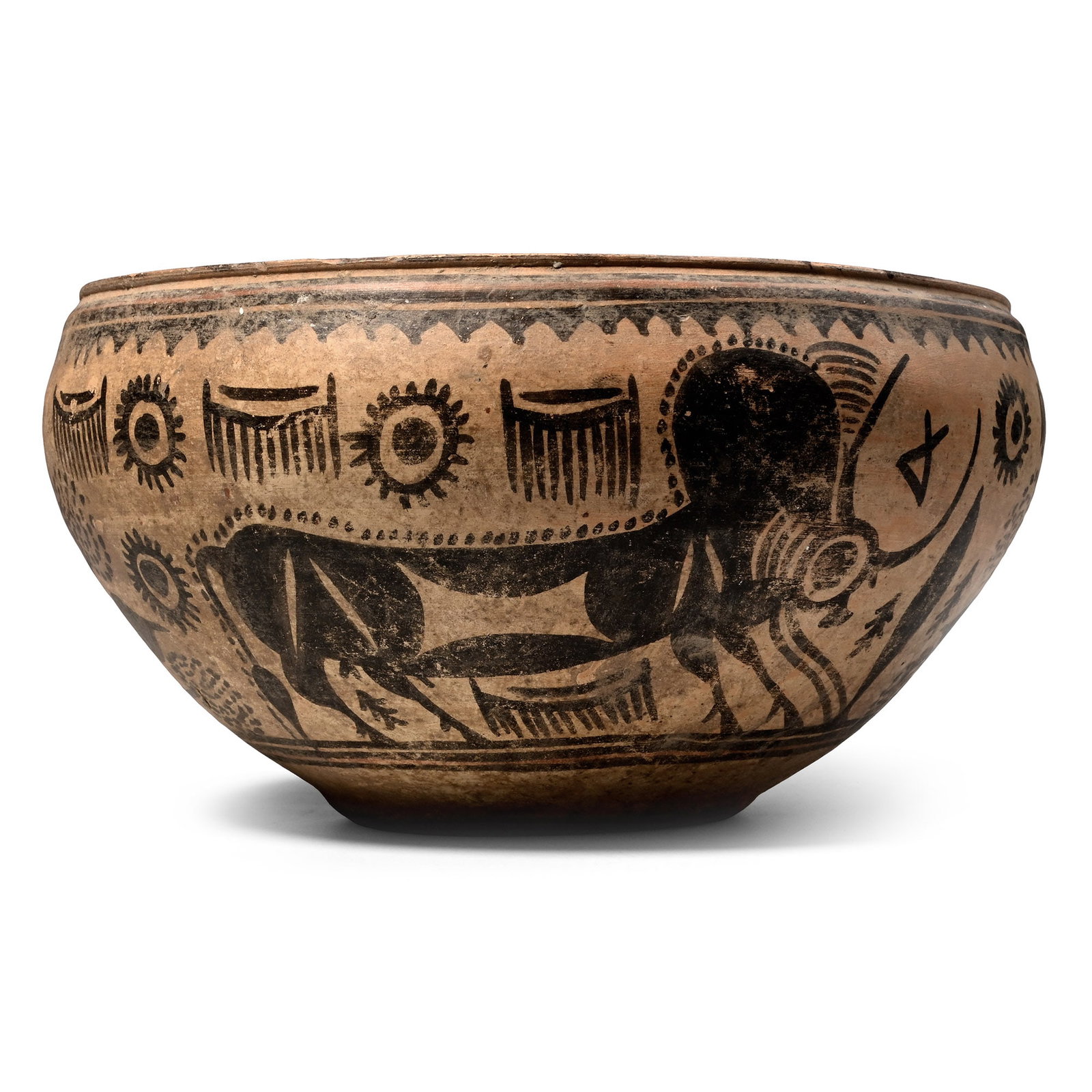 Large Indus Valley Mehrgarh Terracotta Bowl with Zebu (1 of 1)