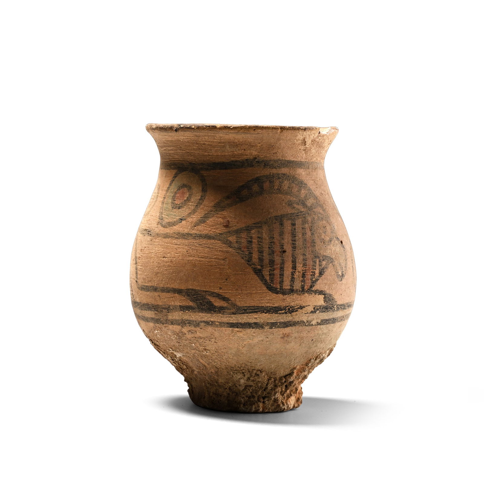 Indus Valley Mehrgarh Terracotta Vessel with Ibex and Bird (1 of 2)