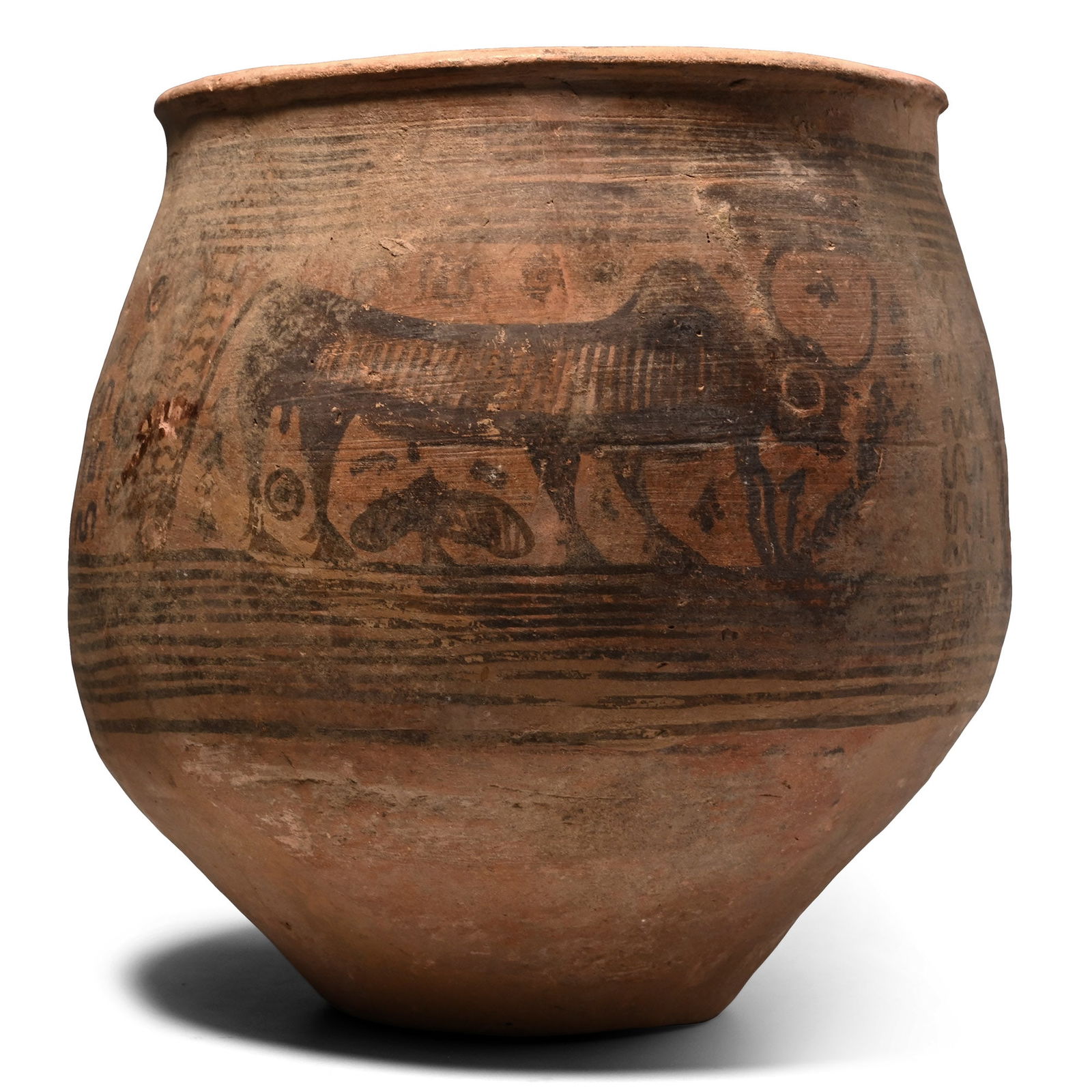 Large Indus Valley Terracotta Vessel with Zebu (1 of 1)