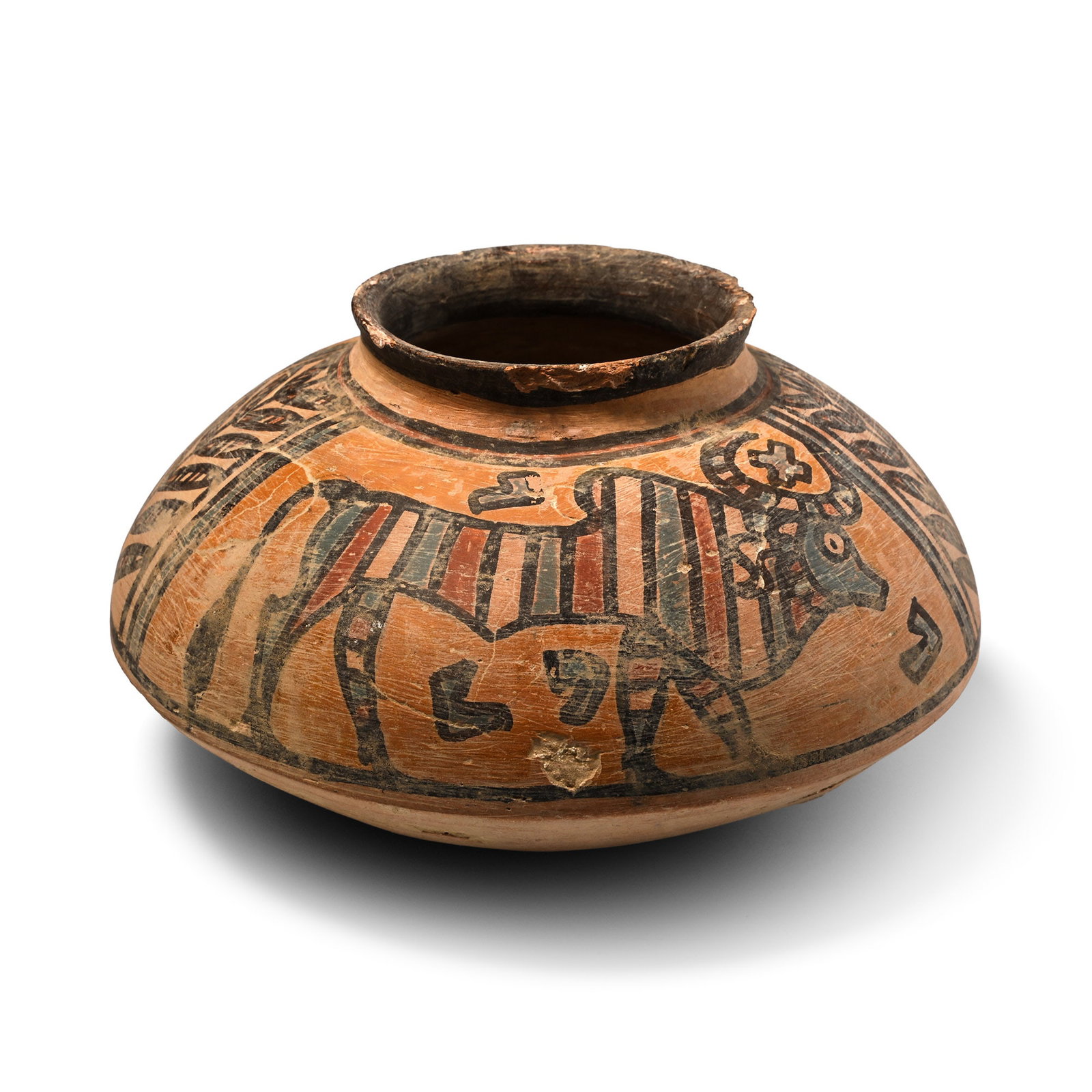Indus Valley Mehrgarh Terracotta Vessel with Animals (1 of 2)