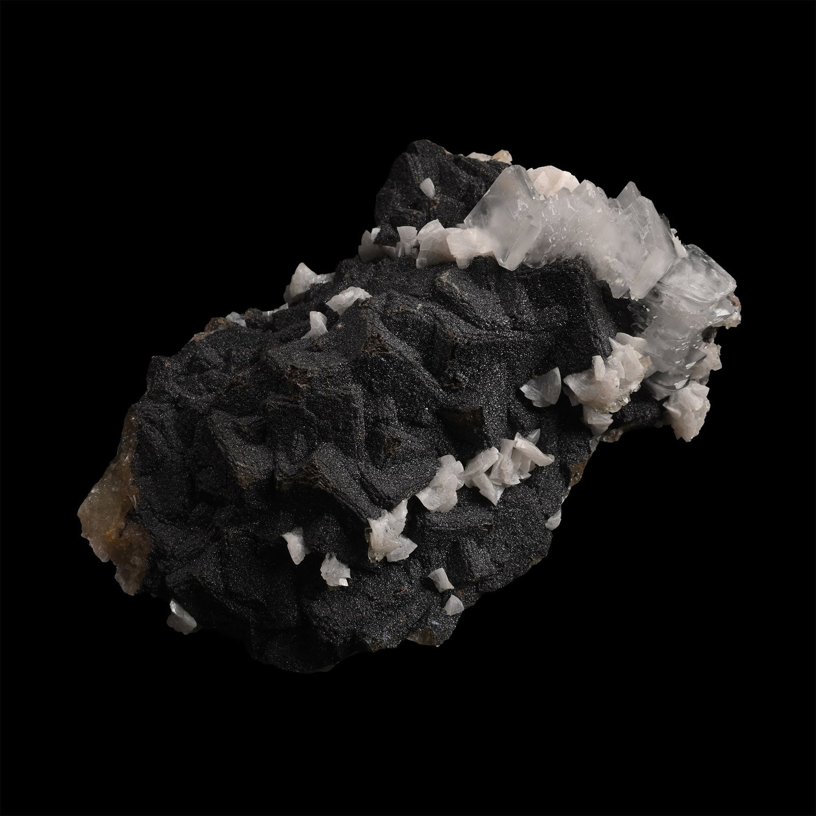 White Fluorite and Pyrite Mineral Specimen (1 of 1)