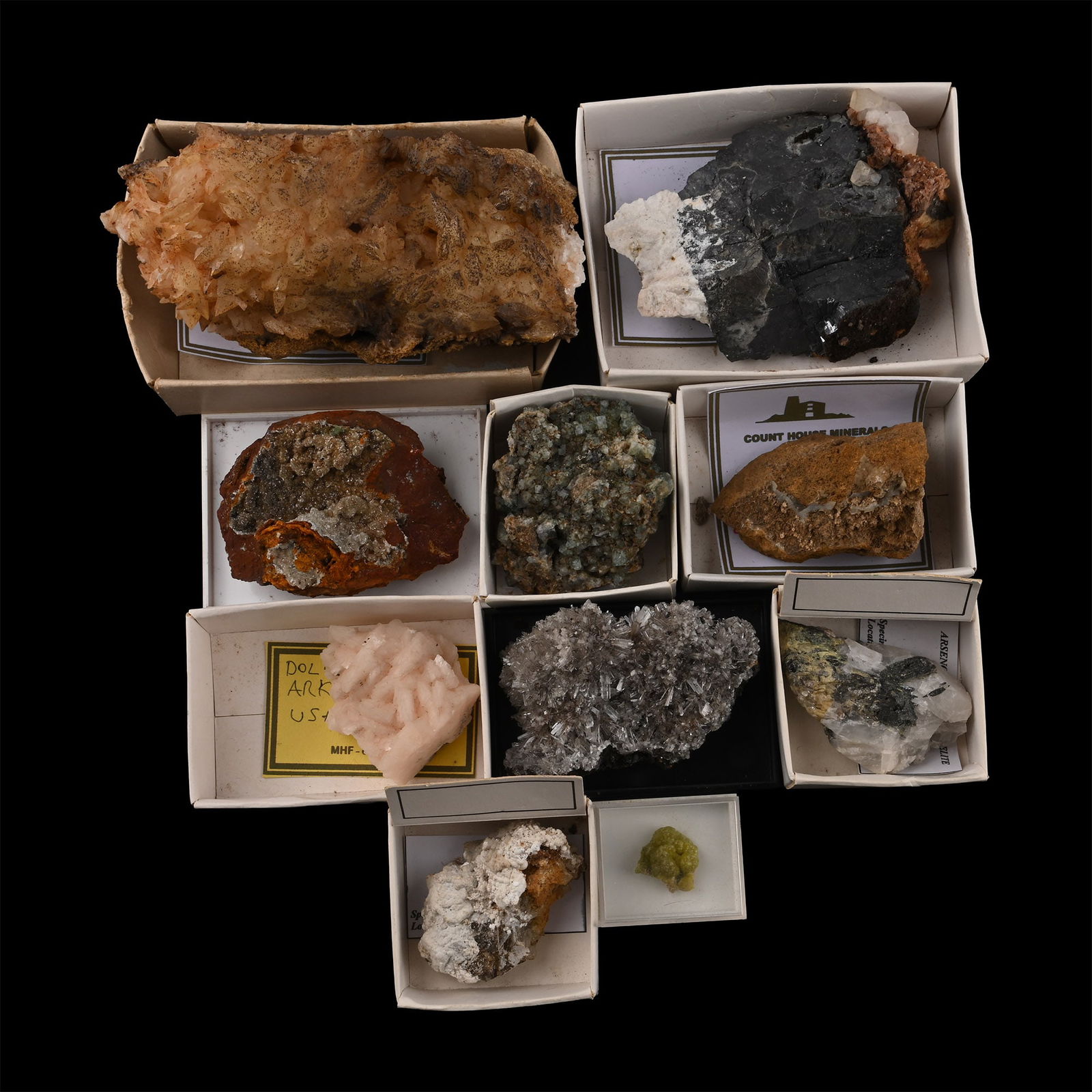 Mixed Crystal and Mineral Specimen Group (1 of 1)