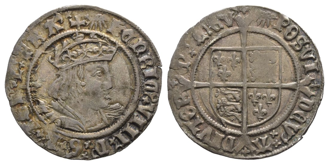 England. Tudor, Henry VIII AR Groat. (1 of 1)