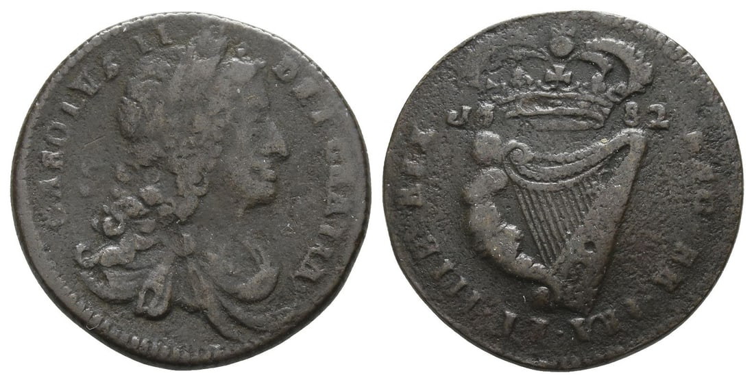 Ireland. Stuart, Charles II CU Halfpenny. (1 of 1)