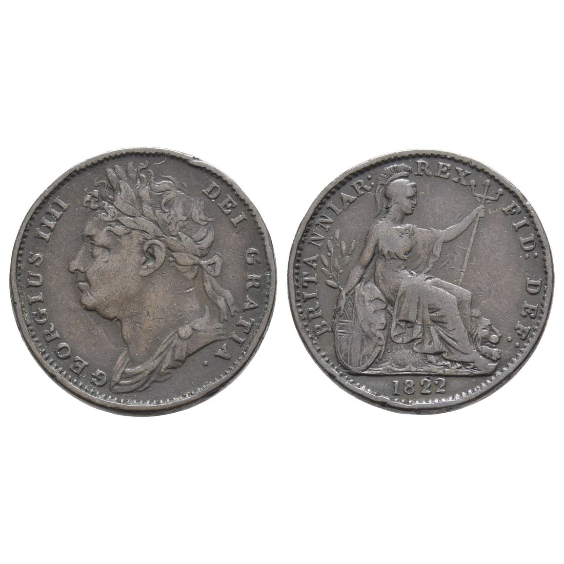 Great Britain. Hanover, George IV CU Farthing. (1 of 1)