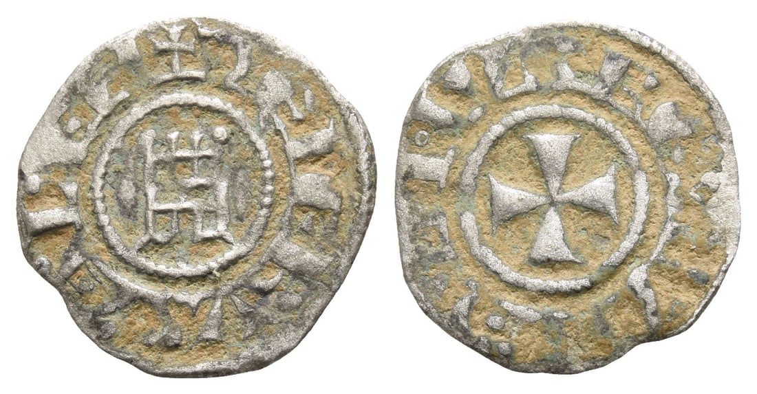 Crusaders. Latin Kingdom of Jerusalem, Baldwin III BI Denier.: 1143-1163. ? D? I?RVSAL?M, tower of David / BALDVINVS R?X, cross pattée. Metcalf, Crusades 159-164; CCS 10. 0.91gr, 16mm. Very Fine. From the collection of a gentleman, acquired on the London art mar