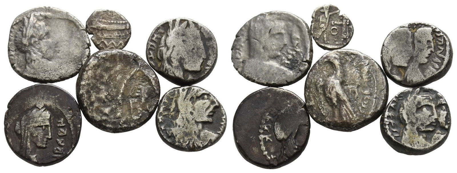 Group of Six [6] Nabataean and Phoenician AR Coins. (1 of 1)