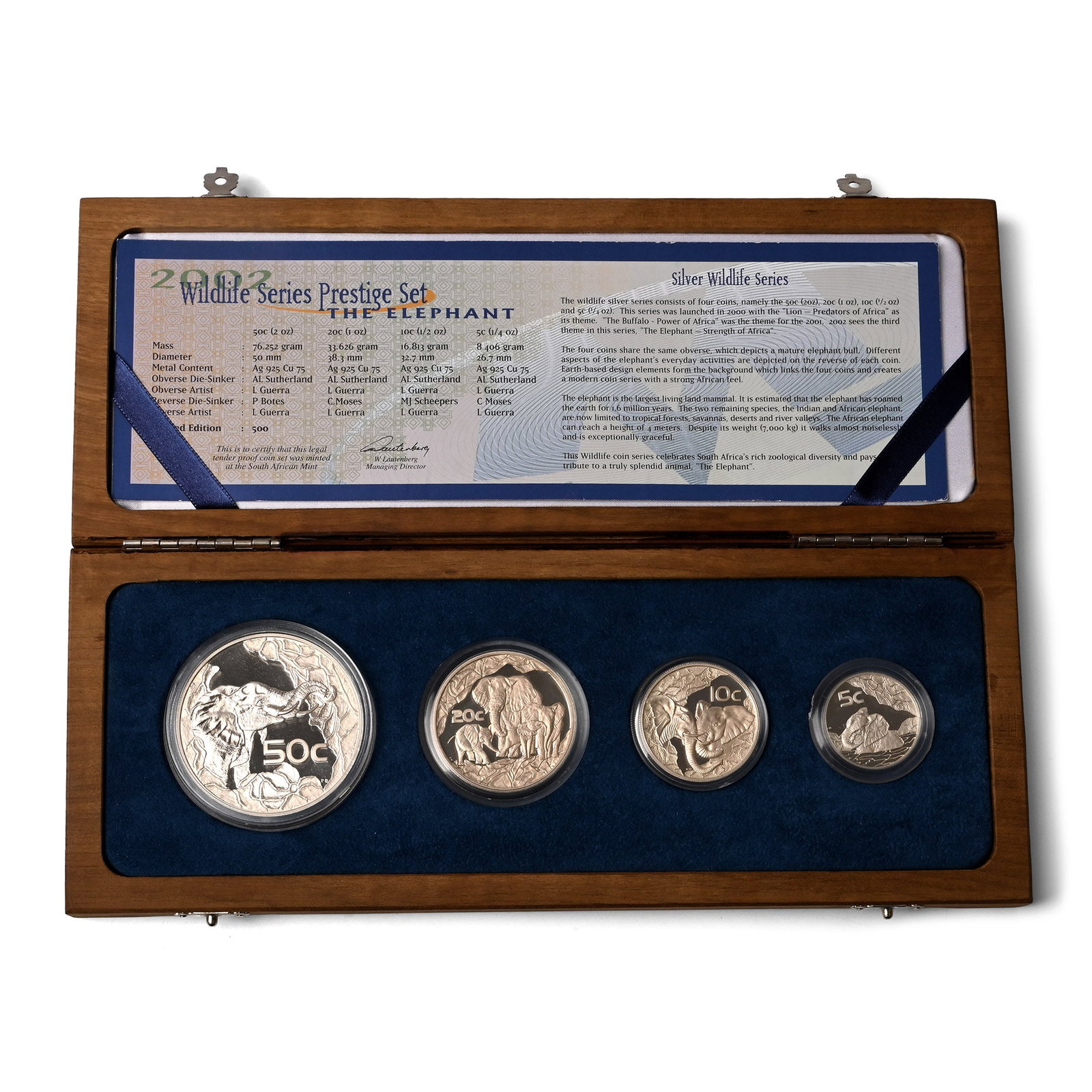 South Africa. Set of Four [4] The Elephant Wildlife Series Prestige Coins. (1 of 1)
