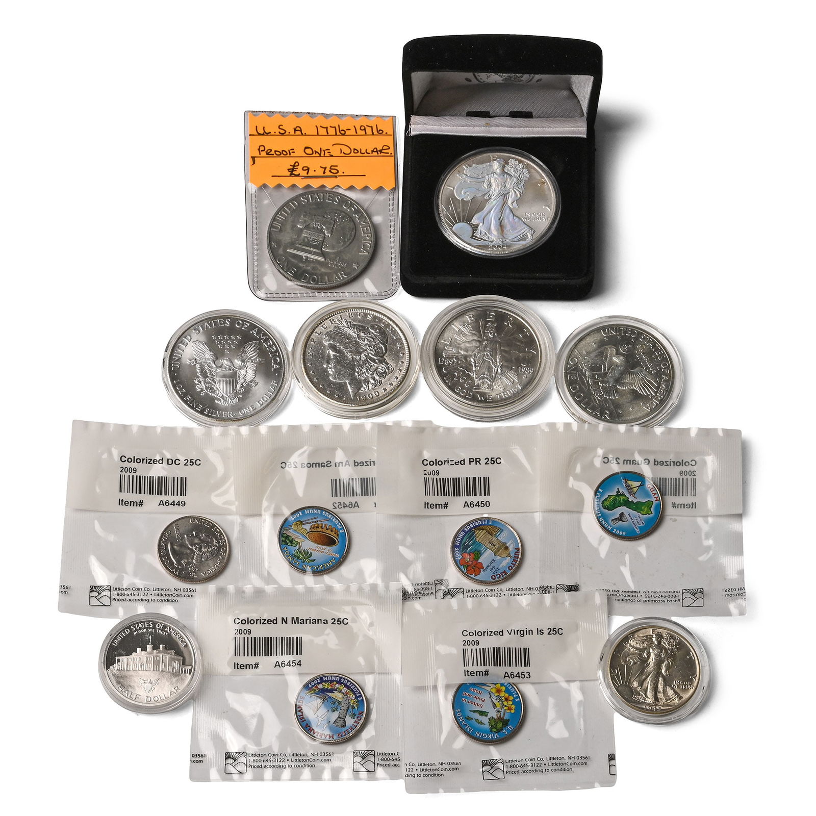 USA. Group of Thirteen [13] Silver Proof Coins and Others. (1 of 1)