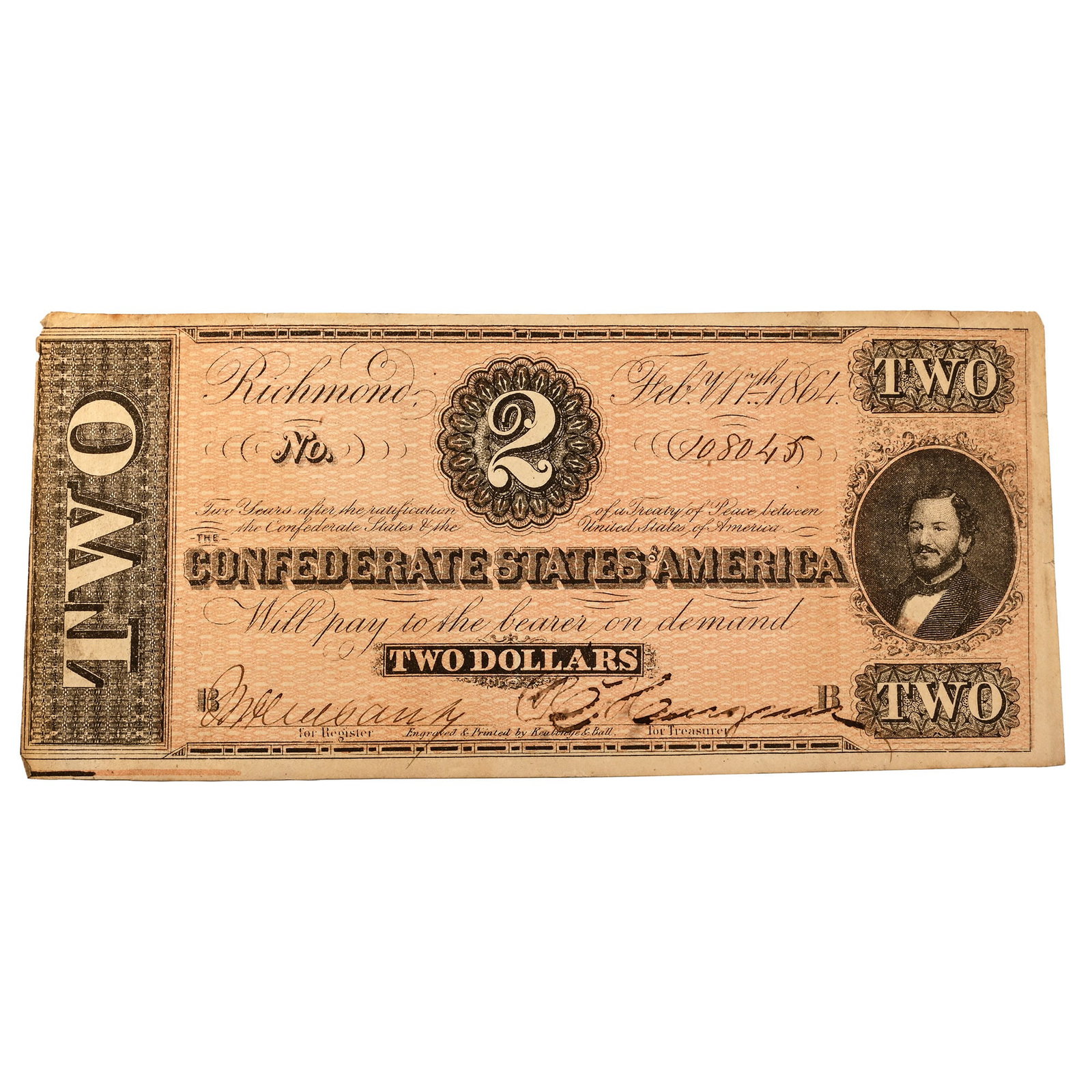 Confederate States of America, Two Dollars T70. (1 of 1)