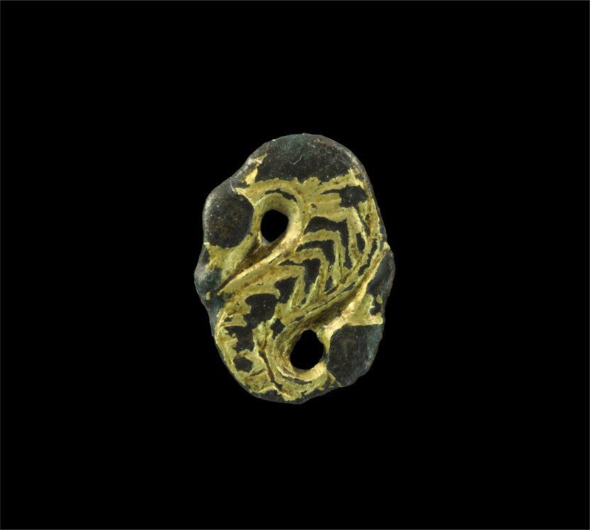 Anglo-Saxon Gilt-Bronze Double-Headed Serpent Brooch