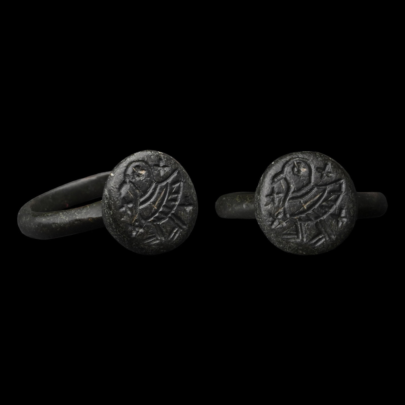 Byzantine Bronze Ring with Bird (1 of 1)