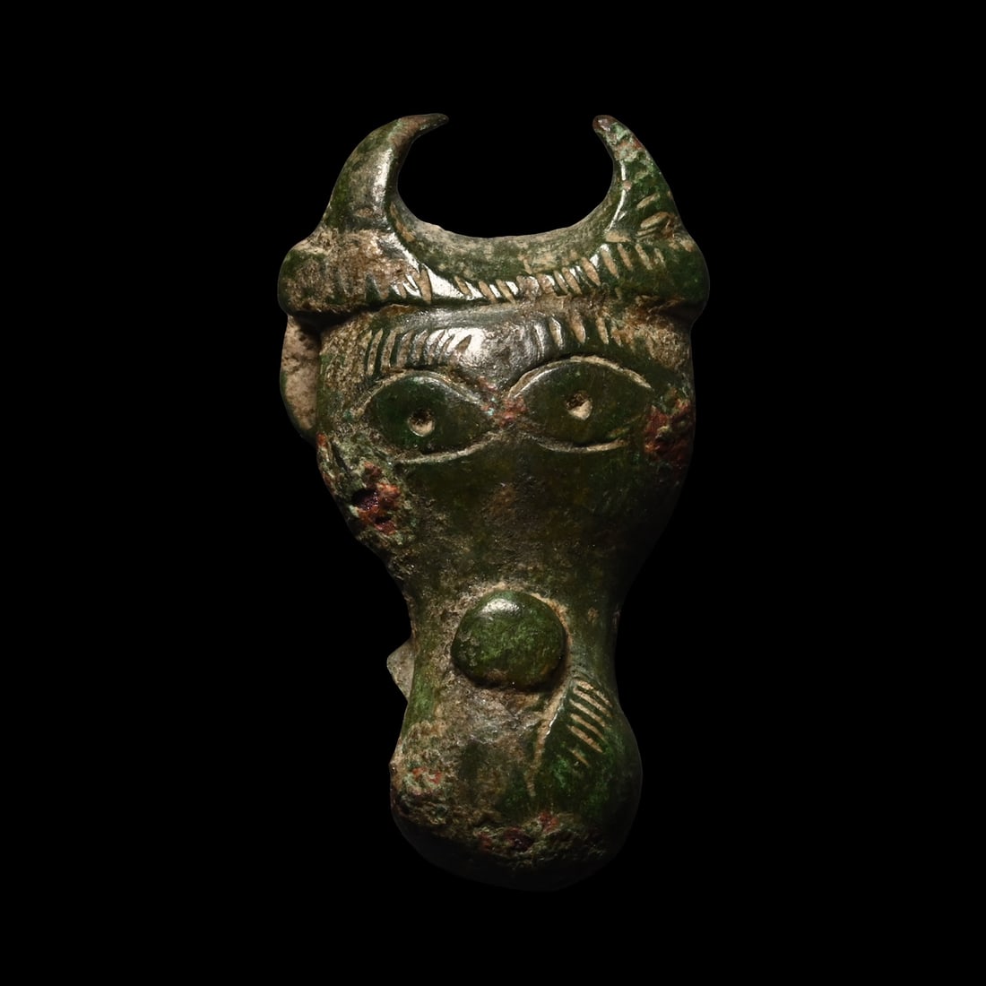 Western Asiatic Bronze Bull's Head Mount (1 of 1)