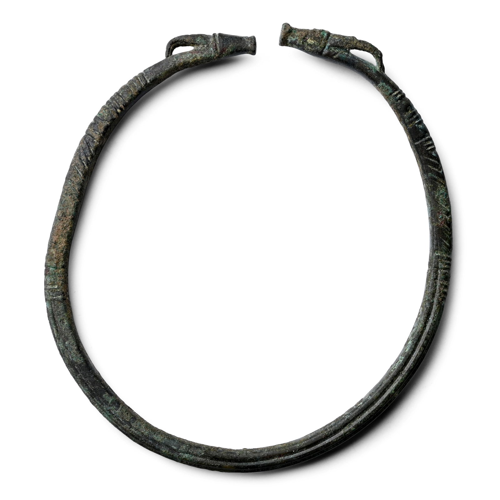 Western Asiatic Bronze Bracelet with Ibex Head Terminals (1 of 1)