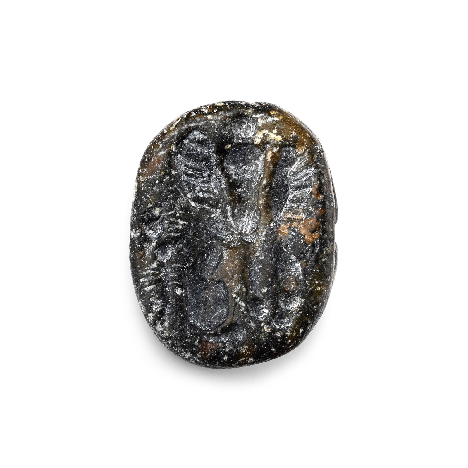 Neo-Babylonian Stone Scaraboid with Winged Beast (1 of 2)