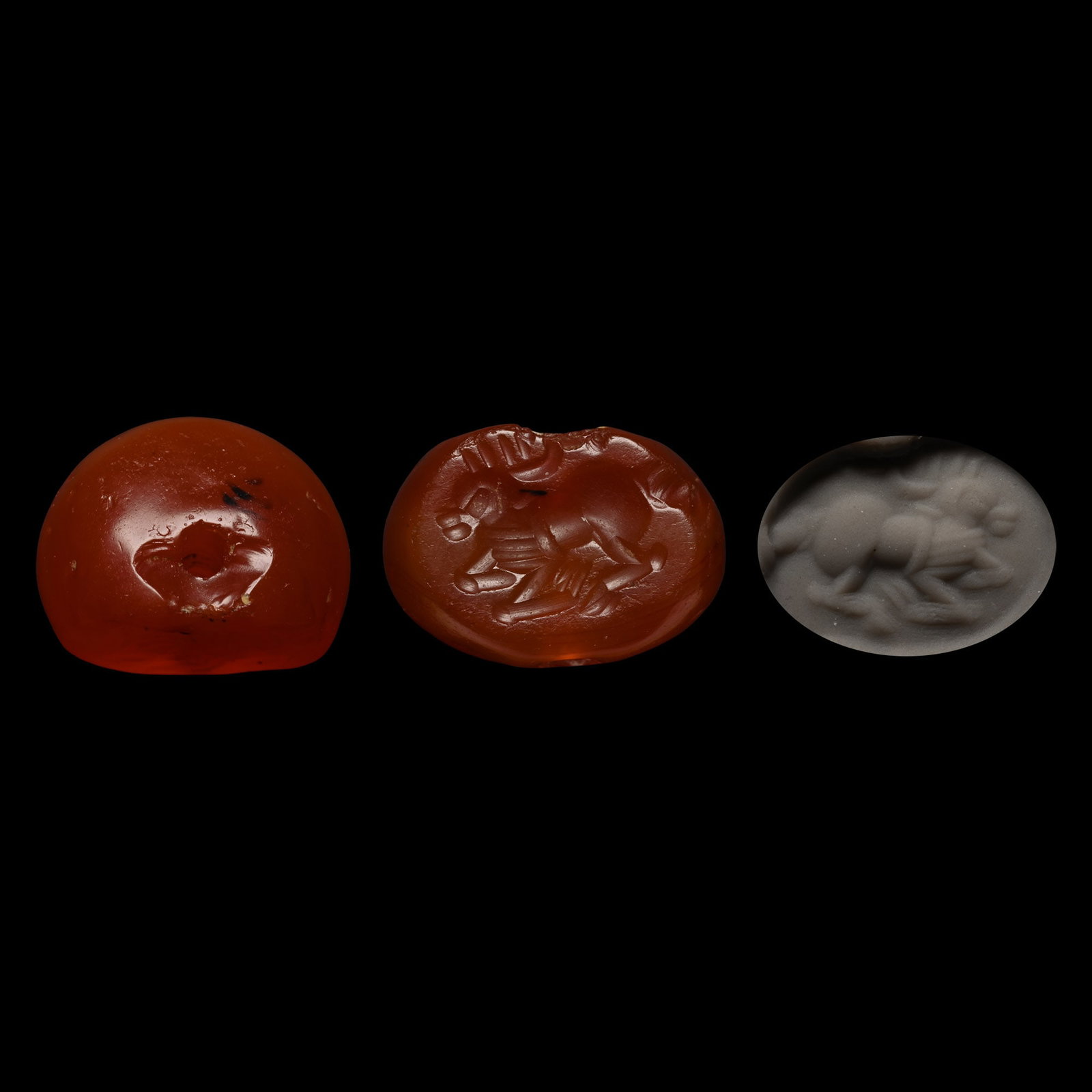 Sasanian Carnelian Stamp Seal with Recumbent Animal (1 of 1)