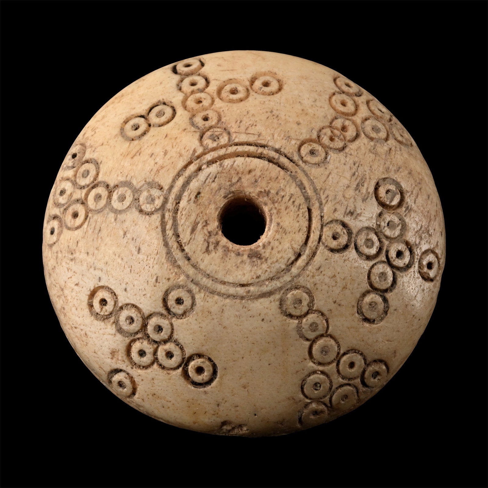 Large Byzantine Bone Decorated Spindle Whorl (1 of 1)