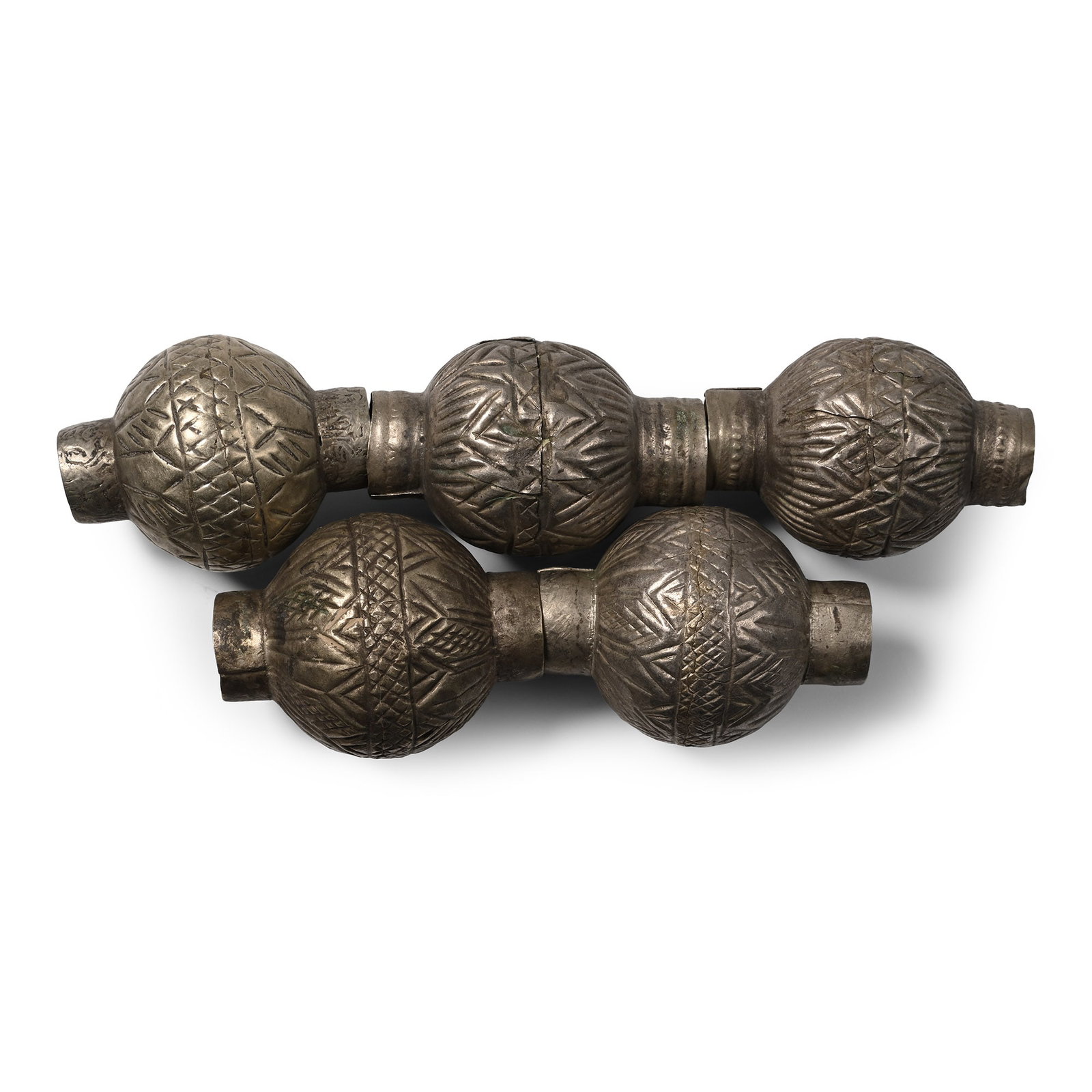 Western Asiatic Silver-Coloured Metal Bead Group (1 of 1)