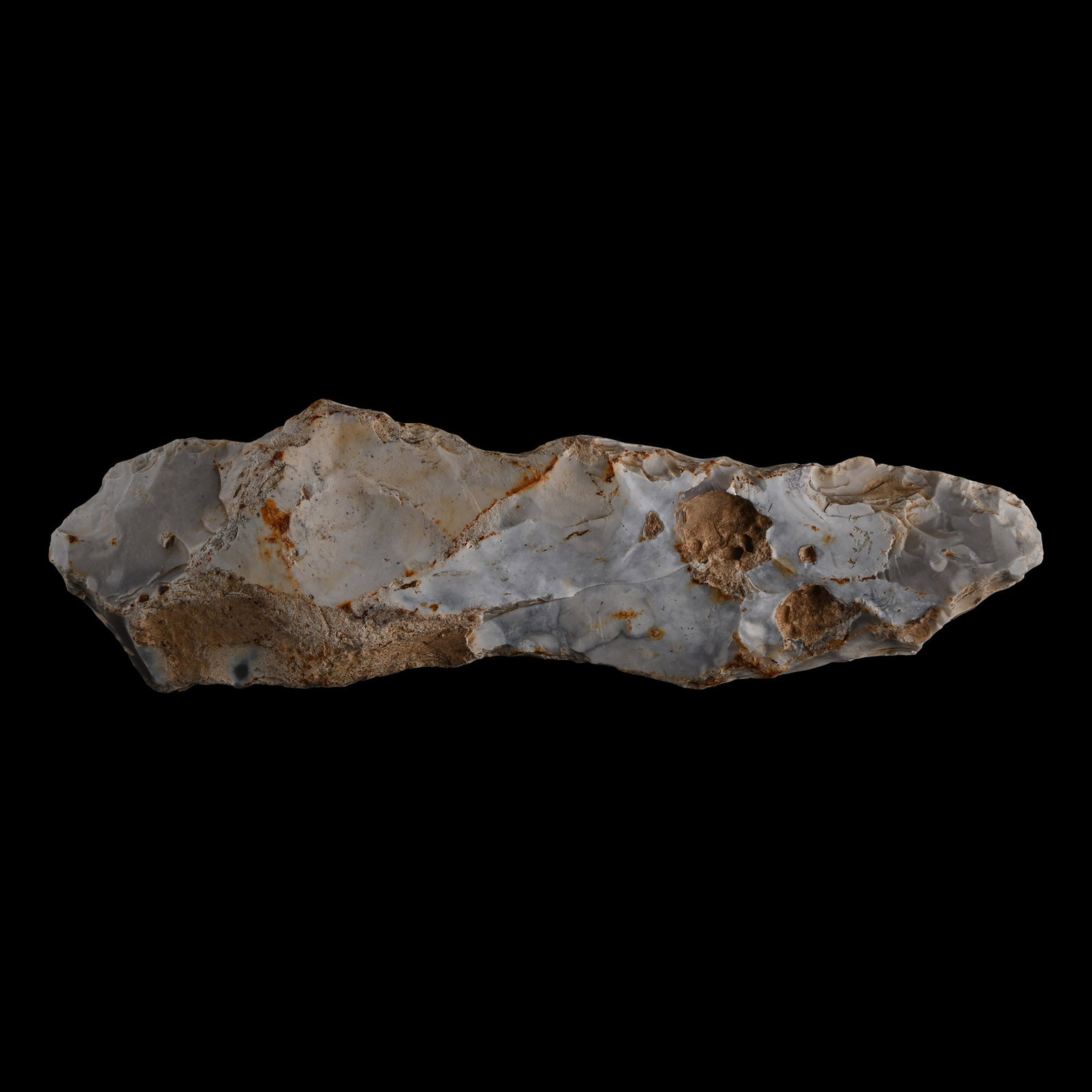 Large Stone Age Salisbury Adze in Grey-White Knapped Flint (1 of 1)
