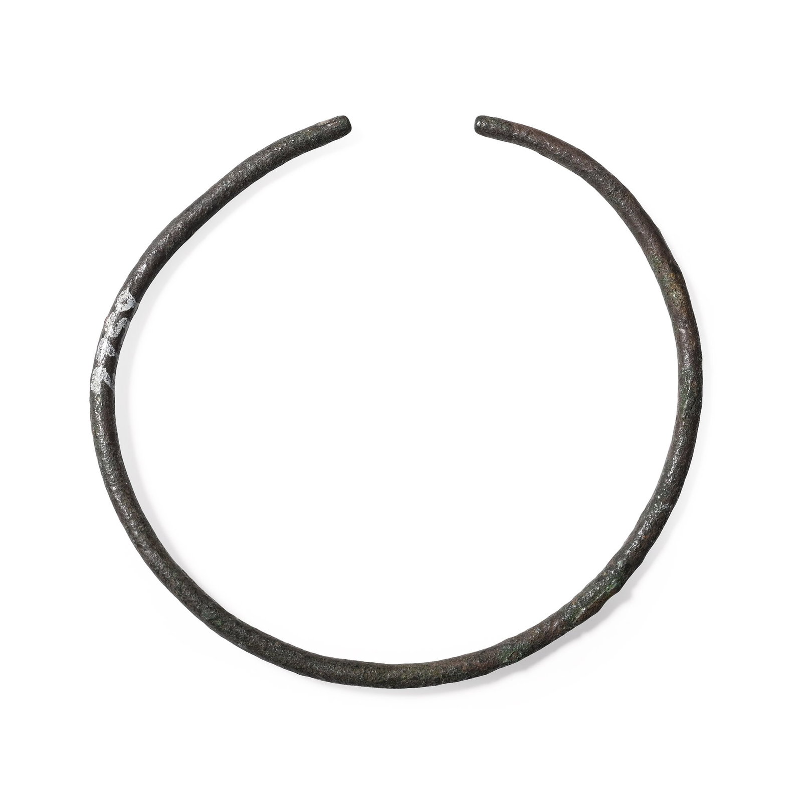 Large Bronze Age Bracelet: 1st millennium B.C. A round-section penannular bar with an inked collector's number '2759' to one side. 17 grams, 82 mm (3 1/4 in.). [No Reserve] From the private collection of a European gentleman (1