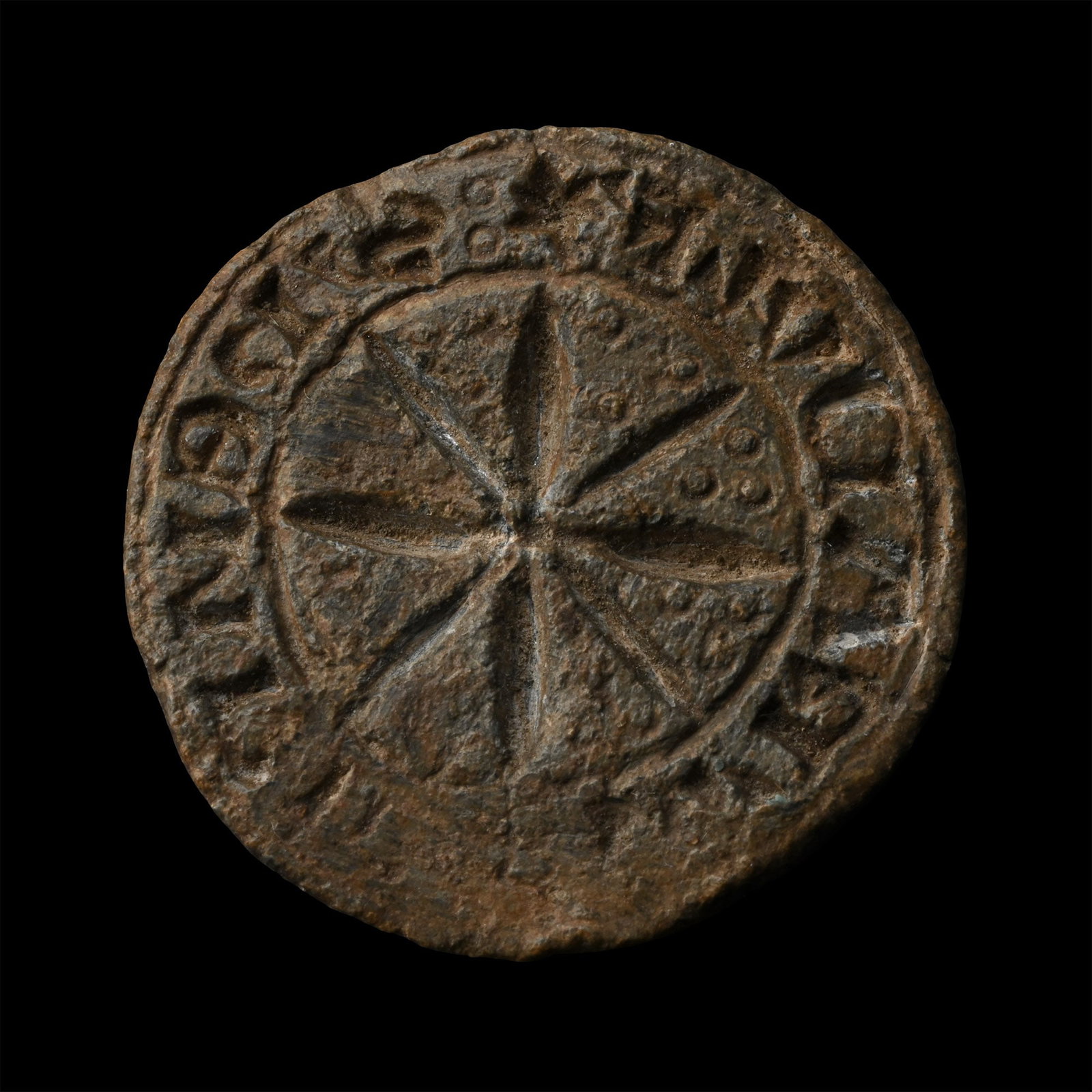 Medieval Round Lead Seal Matrix for Henry, son of Ralf (1 of 1)