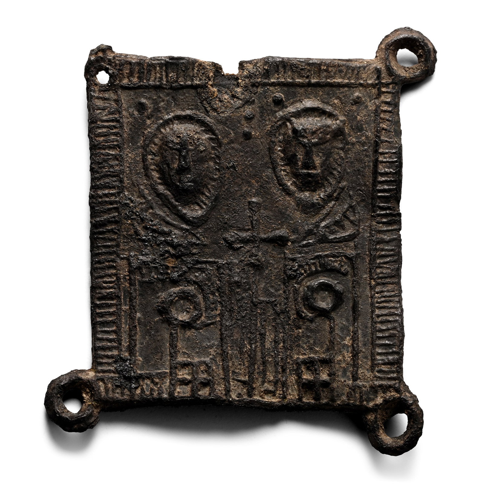 Medieval Pewter Pilgrim's Badge with Saints (1 of 1)