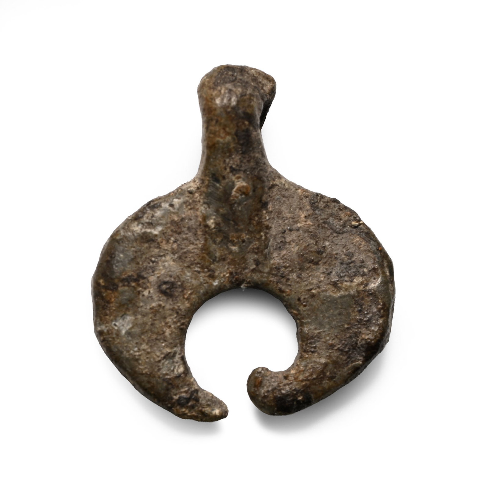 Post Byzantine Bronze Pilgrim's Badge with Ottoman Crescent (1 of 1)