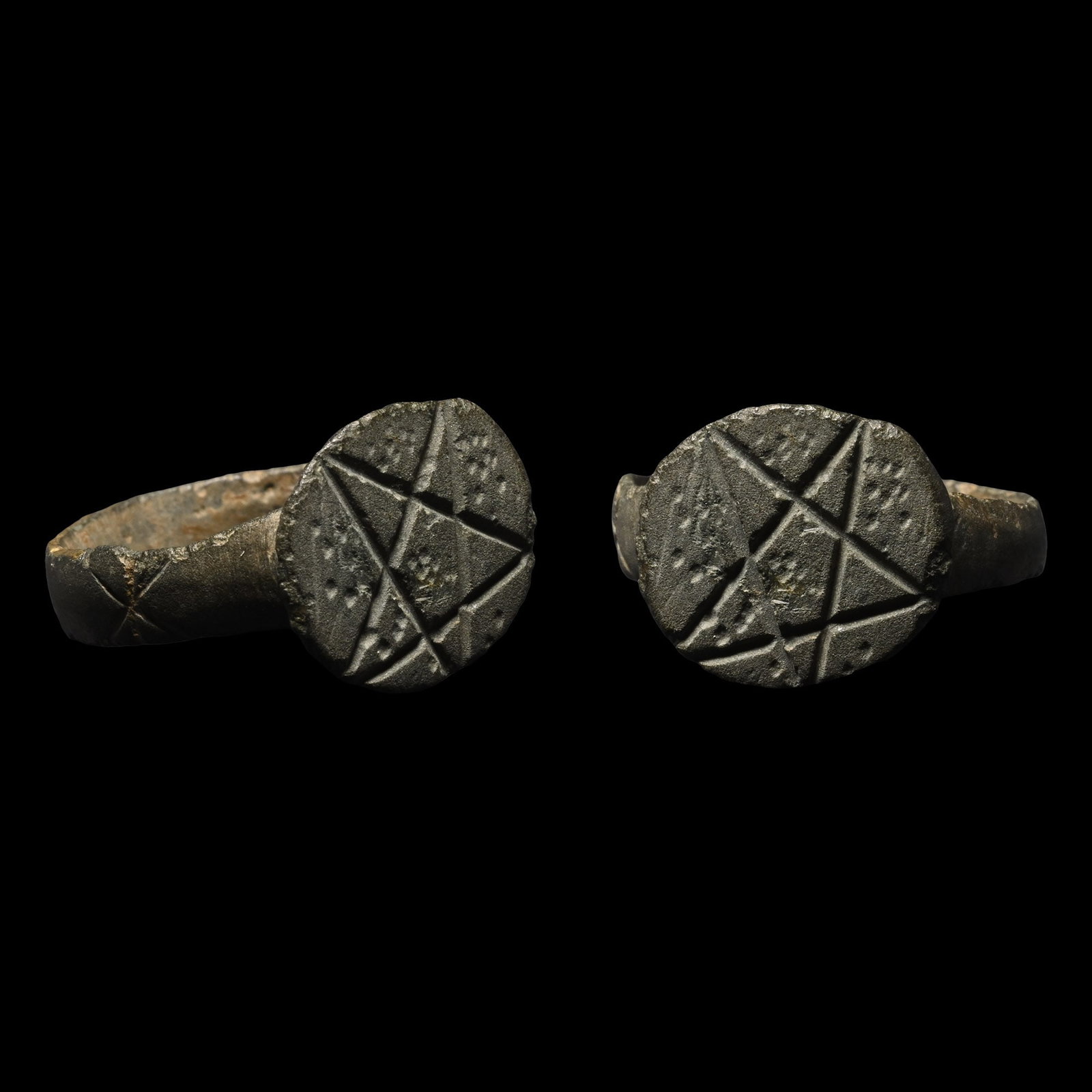 Medieval Bronze Ring with Pentagram (1 of 1)