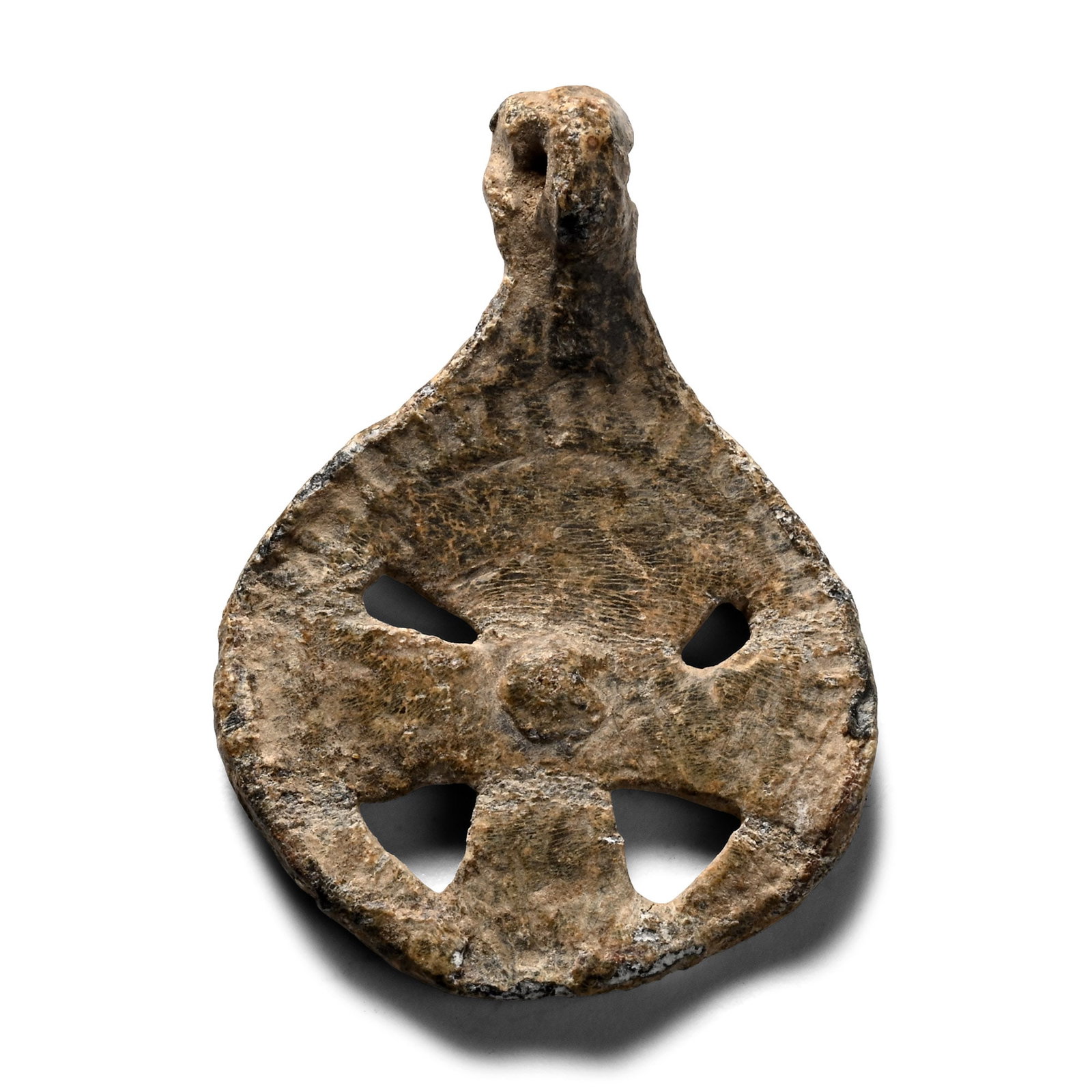 Medieval Pewter Cross Pilgrim's Pendant (1 of 1)
