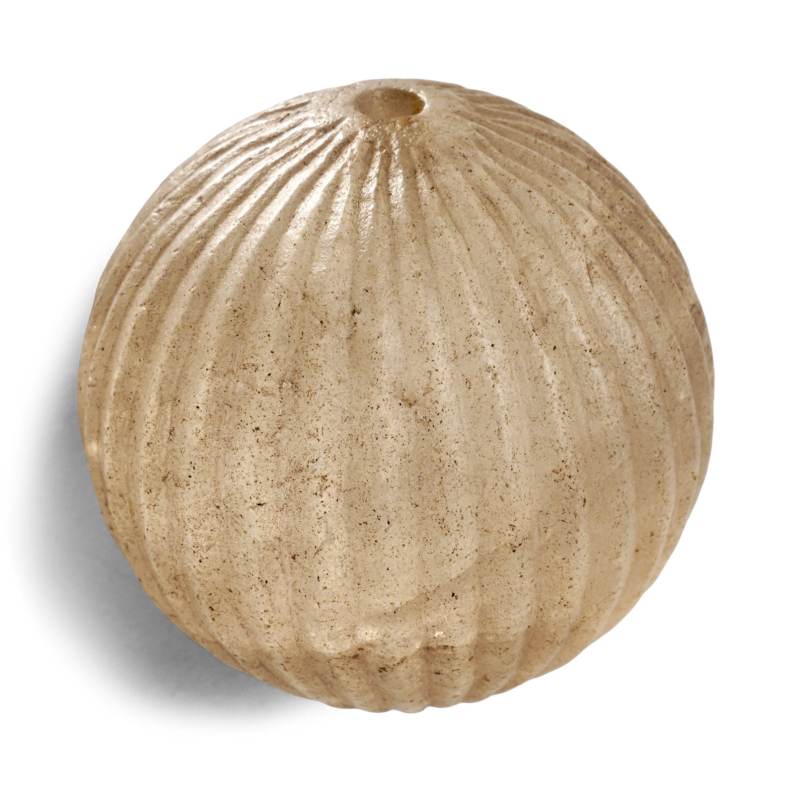 Large Sasanian Style Carved Rock Crystal Bead: 20th century A.D. Spherical melon bead with finely carved grooves. 161 grams, 50 mm (2 in.). Private collection, UK. TimeLine Auctions follows a rigorous vetting process to ensure the authenticity and