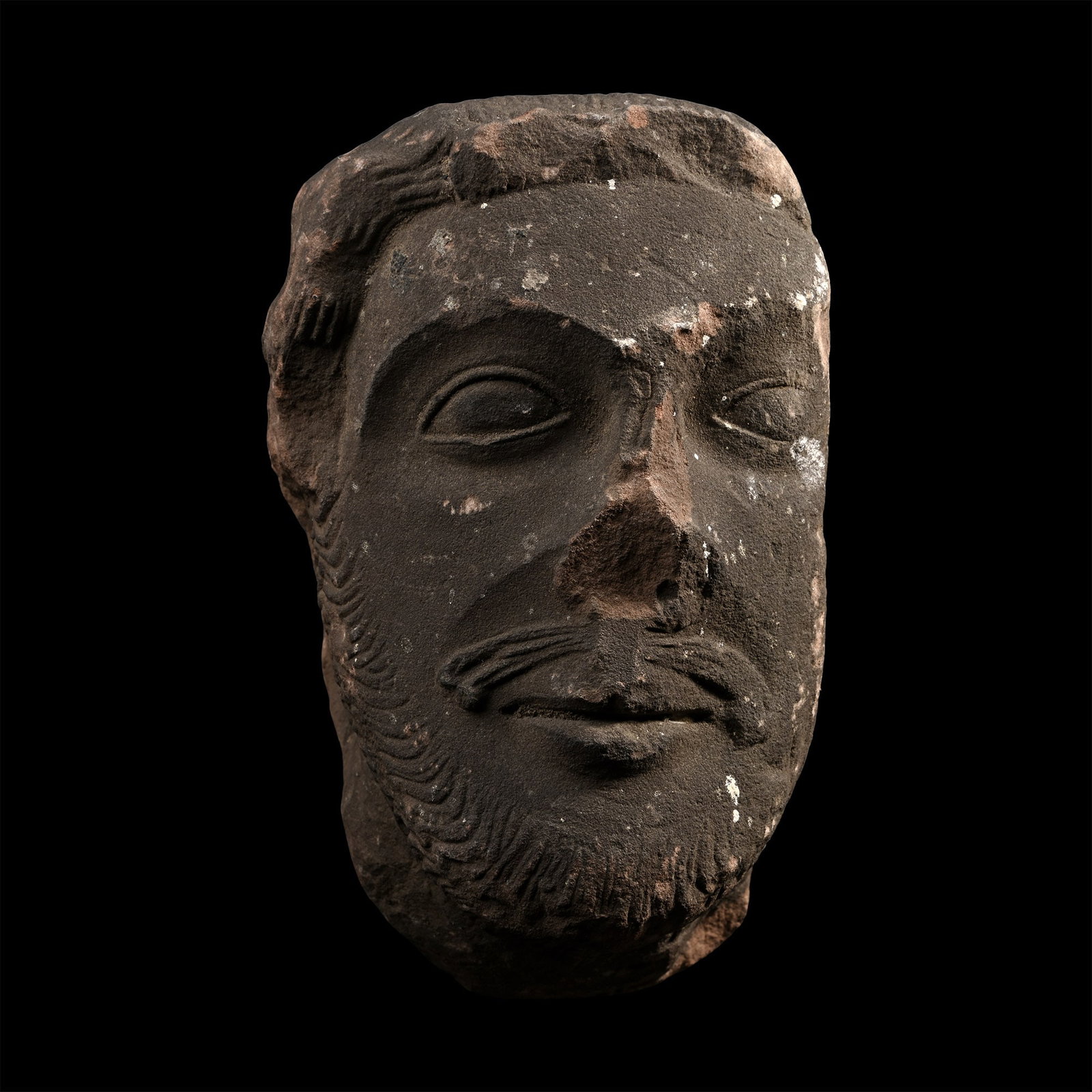 Post Medieval Red Sandstone Corbel Head (1 of 1)