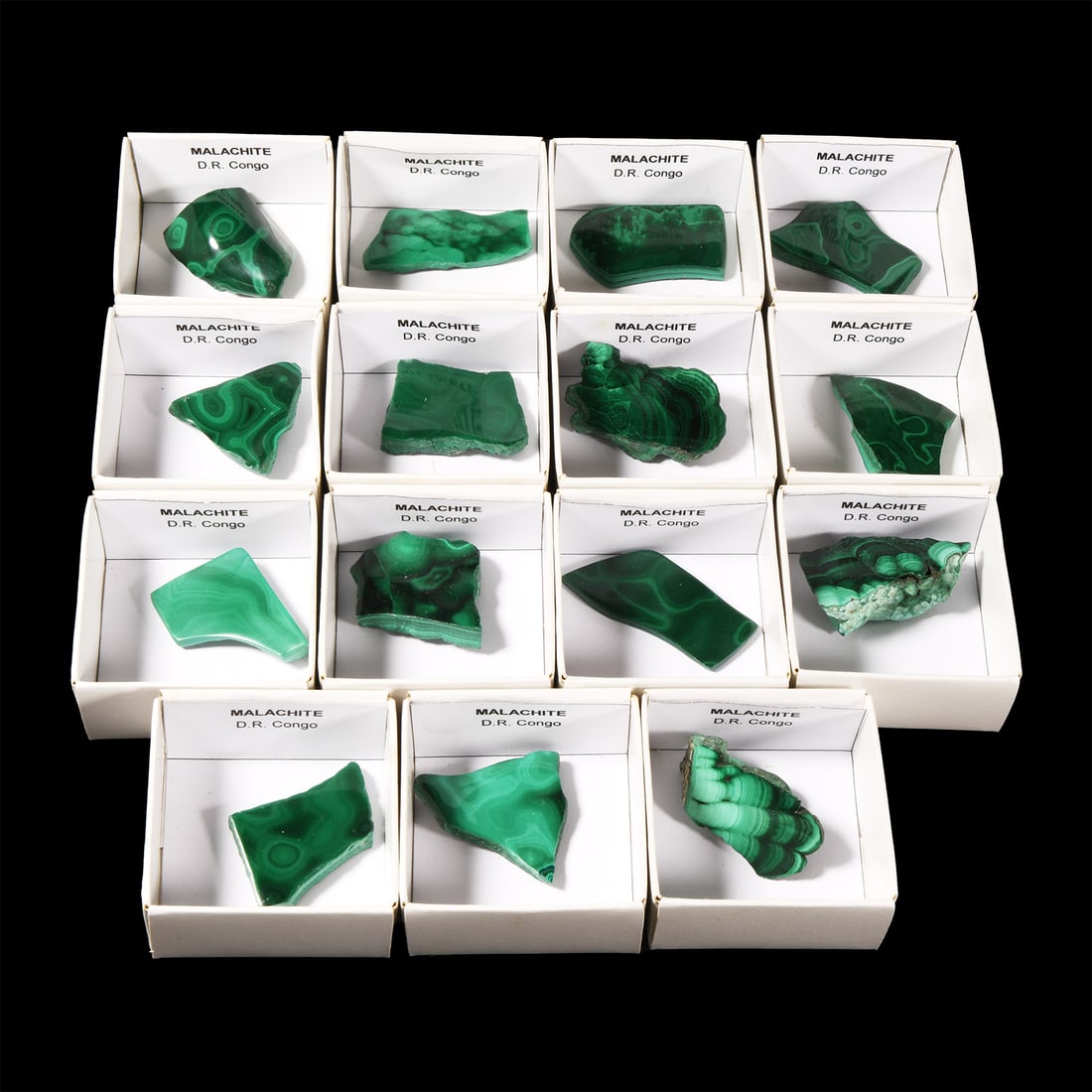 Boxed Polished Malachite Section Group (1 of 1)