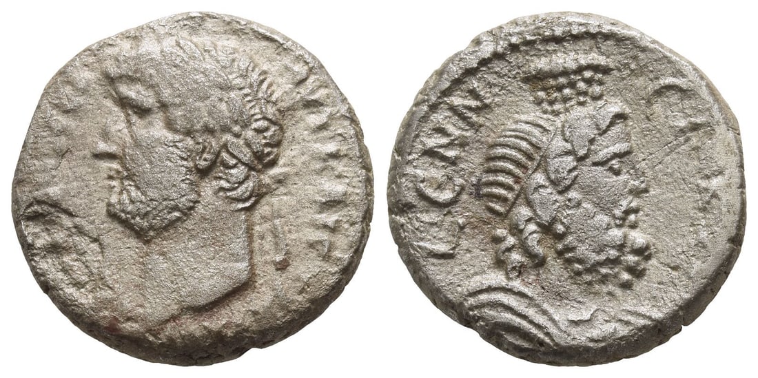 Hadrian BI Tetradrachm of Alexandria, Egypt.: Dated RY 19 (AD 134/5).laureate head to left, with slight drapery(?) on his right shoulder /(date), draped bust of Serapis to right, wearing kalathos. RPC III 5943; Dattari (Savio) 1465; K&G 32.621; E