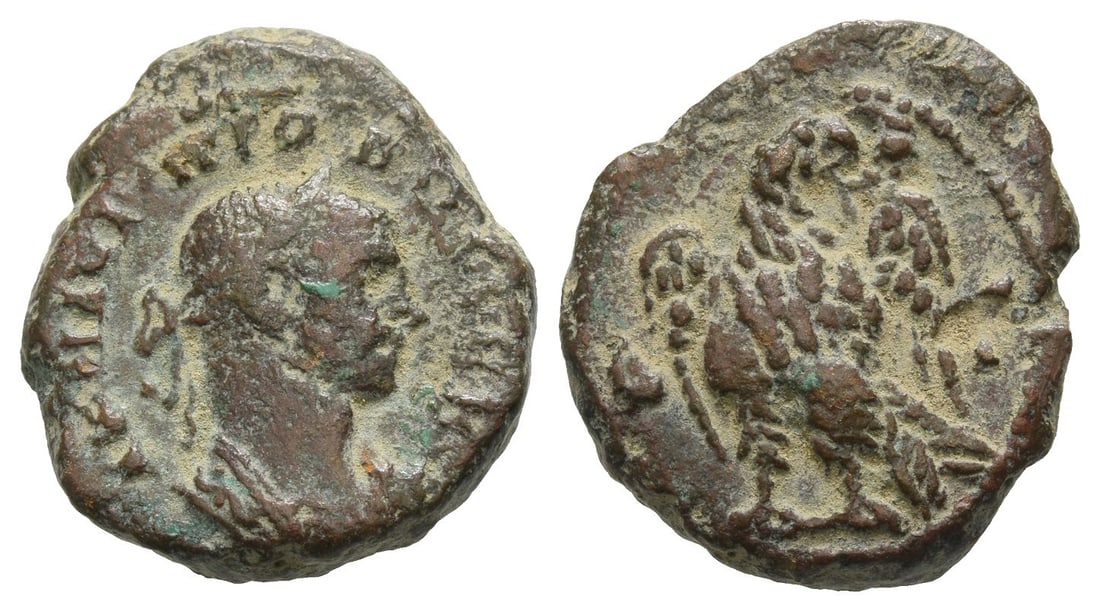 Probus BI Tetradrachm of Alexandria, Egypt.: Dated RY 3(?) (AD 277/8). A K M AVP ?POBOC C?B, laureate and cuirassed bust to right / Eagle, with wings spread and wreath in beak, standing to left, head to right; L ?(?) (date) across fields. RPC X 