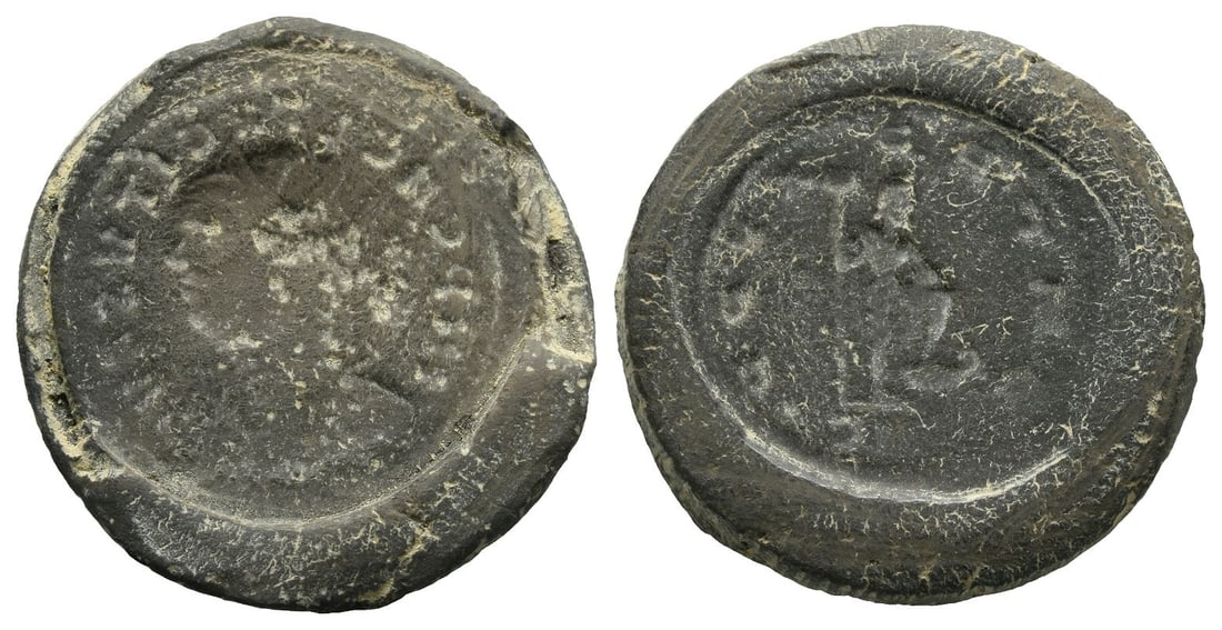 Roman Imperial, Tacitus and Gallienus Terracotta Forger's Casting Mould. (1 of 1)