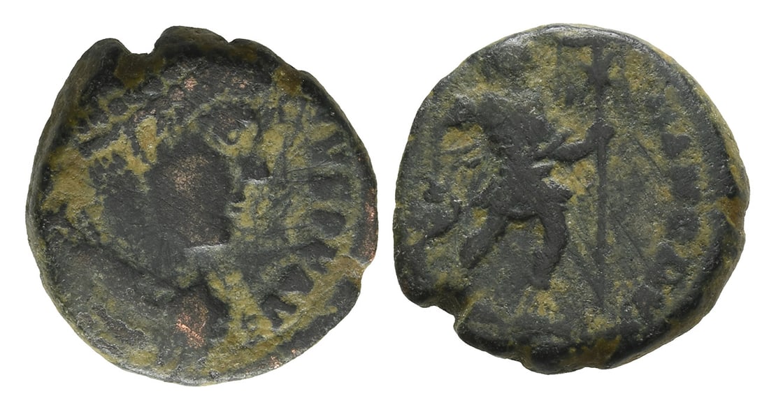 Valentinian I BI Nummus.: AD 367-375. Uncertain mint. [D N VALENTINIAN]VS P F AVG, pearl-diademed, draped, cuirassed bust to right / [GLORIA RO]MANORVM, emperor walking to right, head turned back, holding labarum emblazoned wi