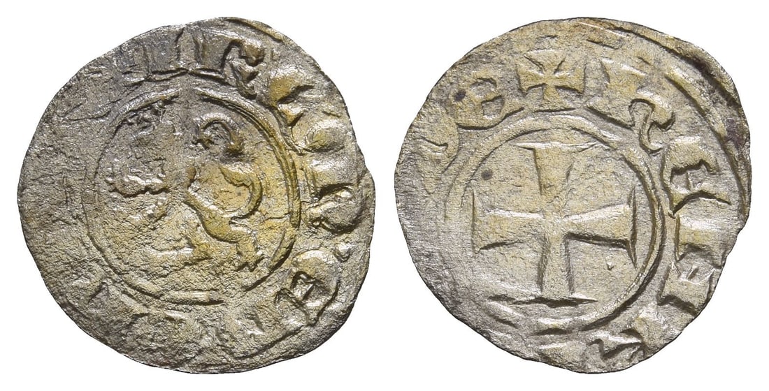 Crusaders. Lusignan Kingdom of Cyprus, Henry II BI Denier. (1 of 1)
