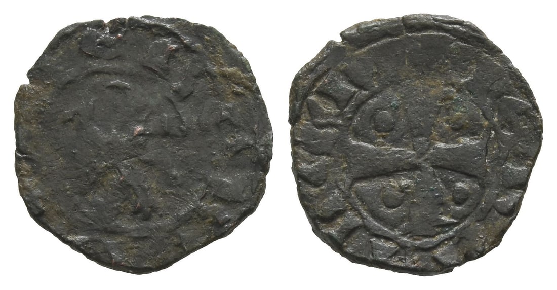 Crusaders. Lusignan Kingdom of Cyprus, Peter I or II BI Denier. (1 of 1)