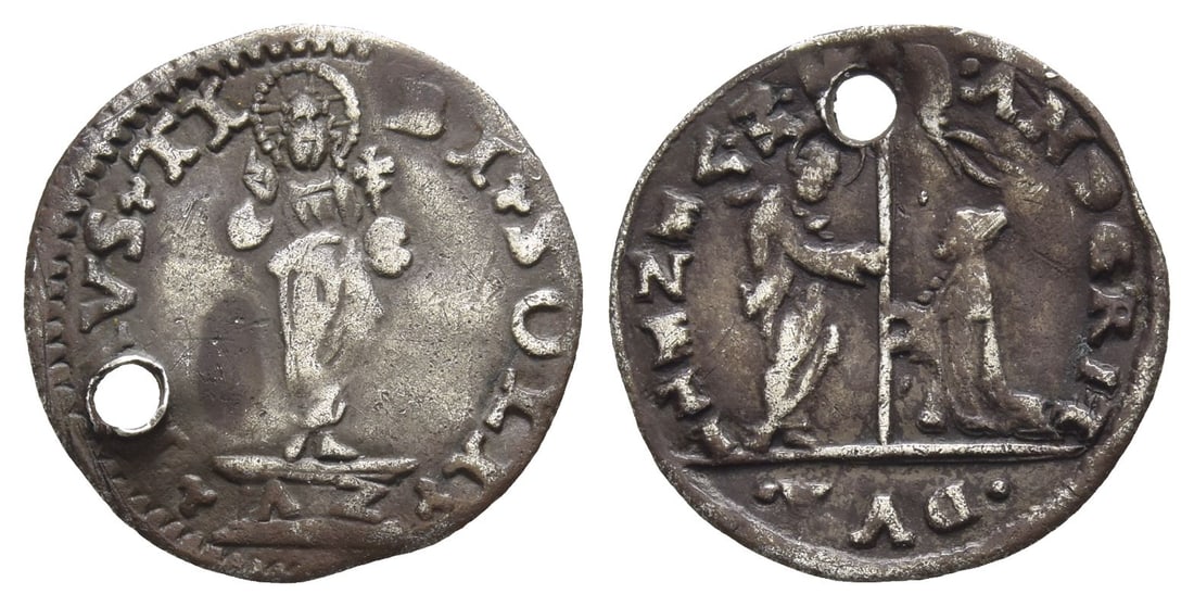 Italian States, Venezia (Venice, Republic). Doge Andrea Gritti AR 4 Soldi Nouvo Tipi. (1 of 1)