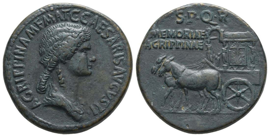 Reproduction of an AE Sestertius of Agrippina I. (1 of 1)