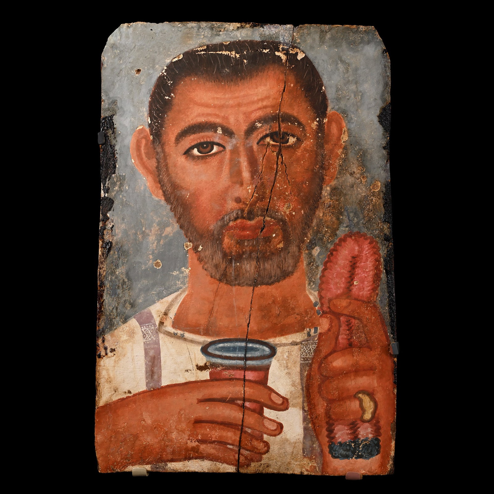 Roman Fayum Wooden Portrait of a Bearded Man (1 of 2)