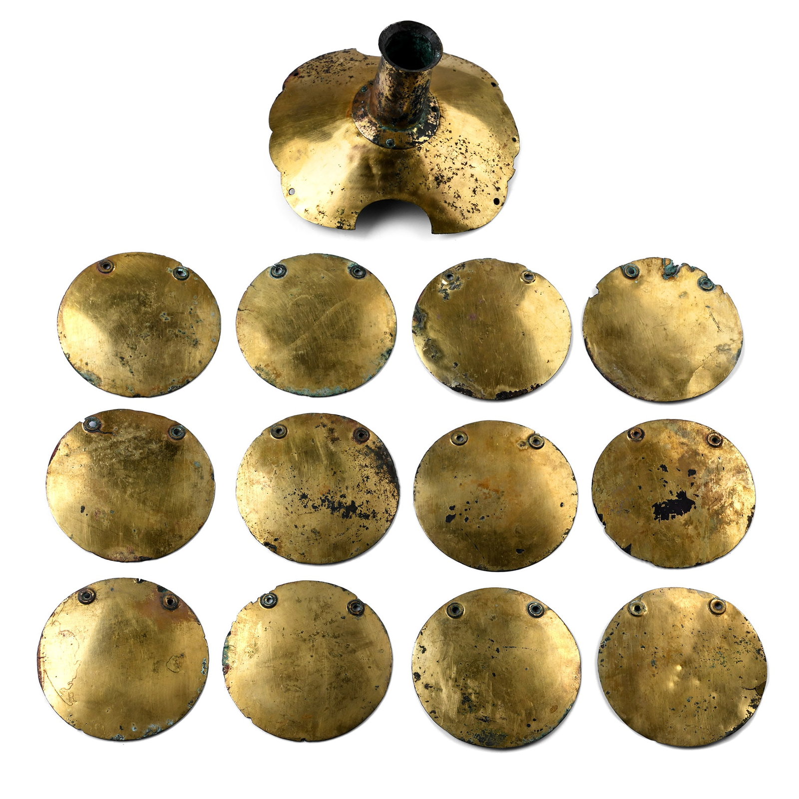 Byzantine Age Gilt Bronze Horse Bridle Decoration Group (1 of 1)